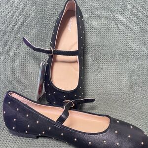 Cat & Jack Black Studded Flats